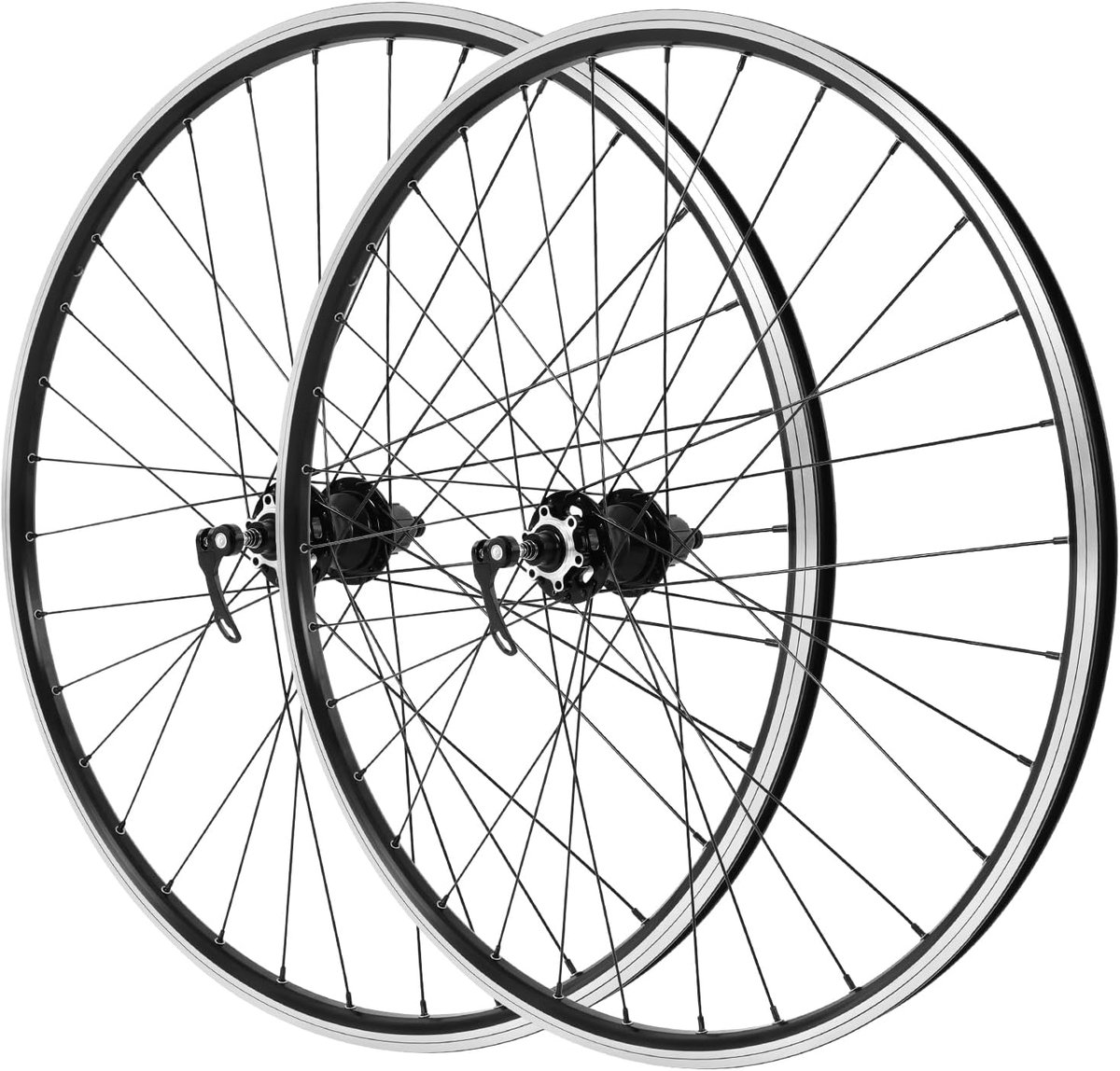 Wielset, 29 inch, mountainbike wielset, aluminium velg, mountainbike, loopwielset, schijfrem, snelspanner, voorwiel, achterwiel, met 7-12 versnellingen, zwart