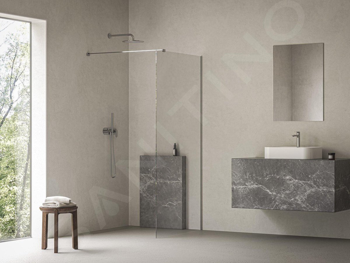 Douchewand Walk-In, 110x200 cm, chroom/helder glas