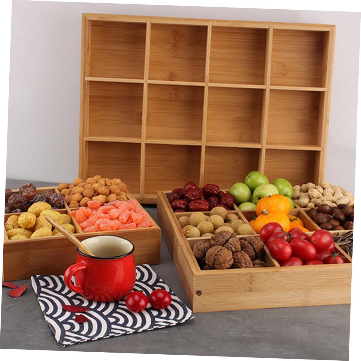 Lade Organizer - Sorteerdoos met 9 Vakken - Bamboe Theedoos - Opbergbakjes Klein - Bureau Accessoires - Sieraden Opberger - Kralendoos Hout - Keukenlade Indeling - Hobby Materialen Bakje - Vakjesdoos - Ladeverdeler - Duurzaam - Houtkleur - 1 Stuk — cadeau in Cadeau-ideeën - foto 6
