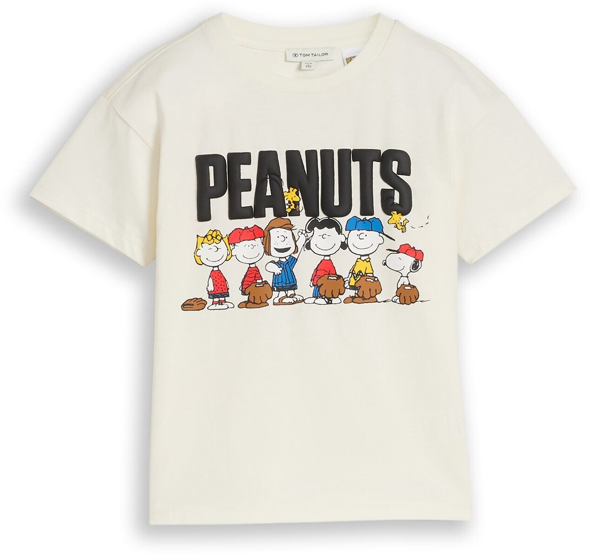 Tom Tailor - Oversized T-shirt met Peanuts-print - Maat 116/122 - Wool White