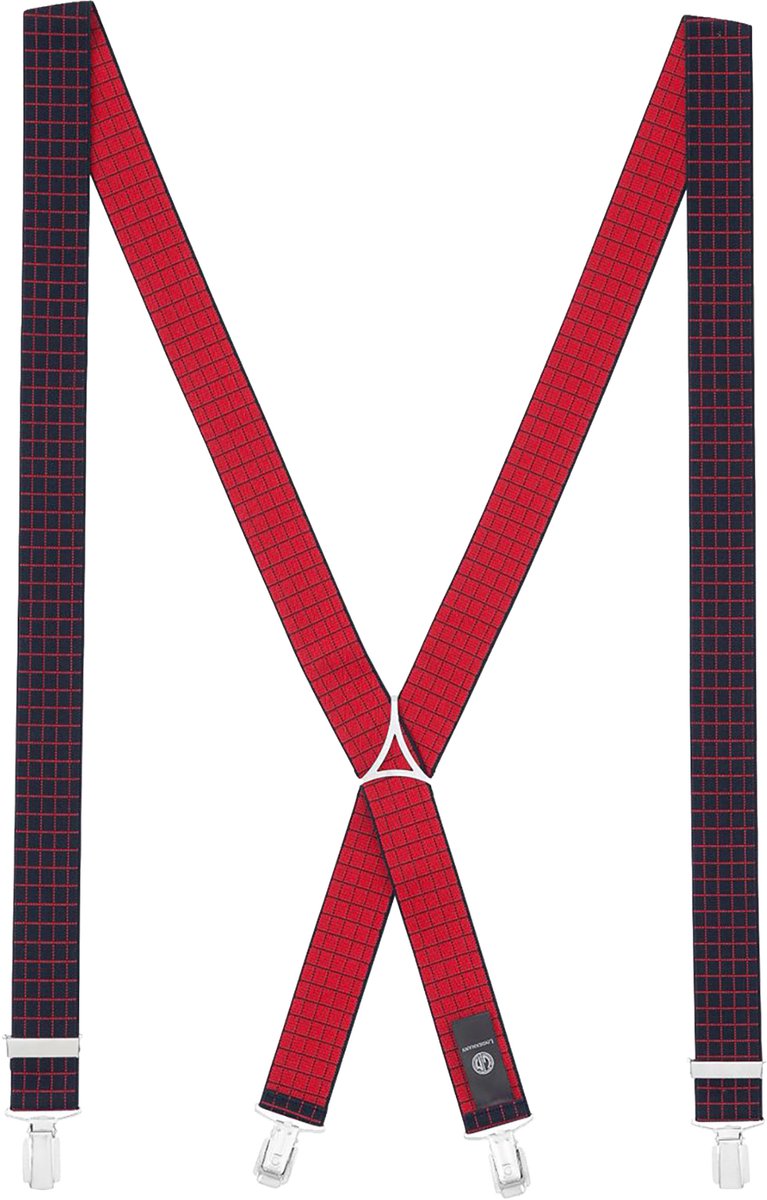 LINDENMANN heren bretels - rood dessin