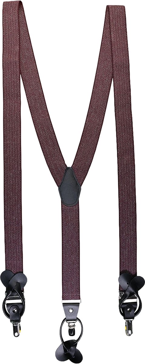 LINDENMANN heren bretels Y-vorm - bordeaux