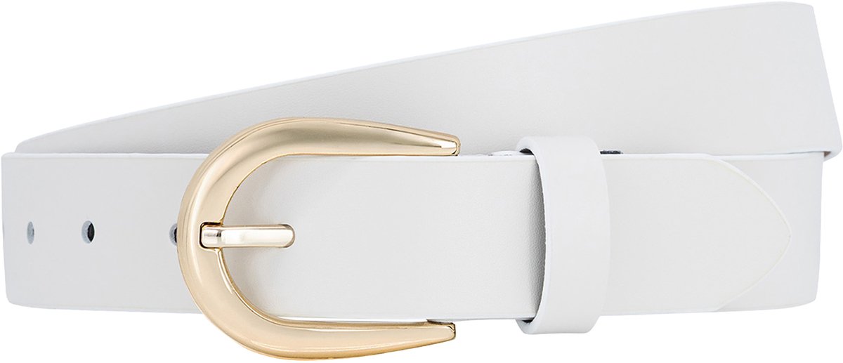 LINDENMANN dames leren riem - wit