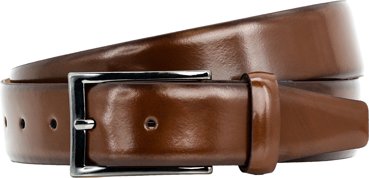LINDENMANN leren heren riem - bruin