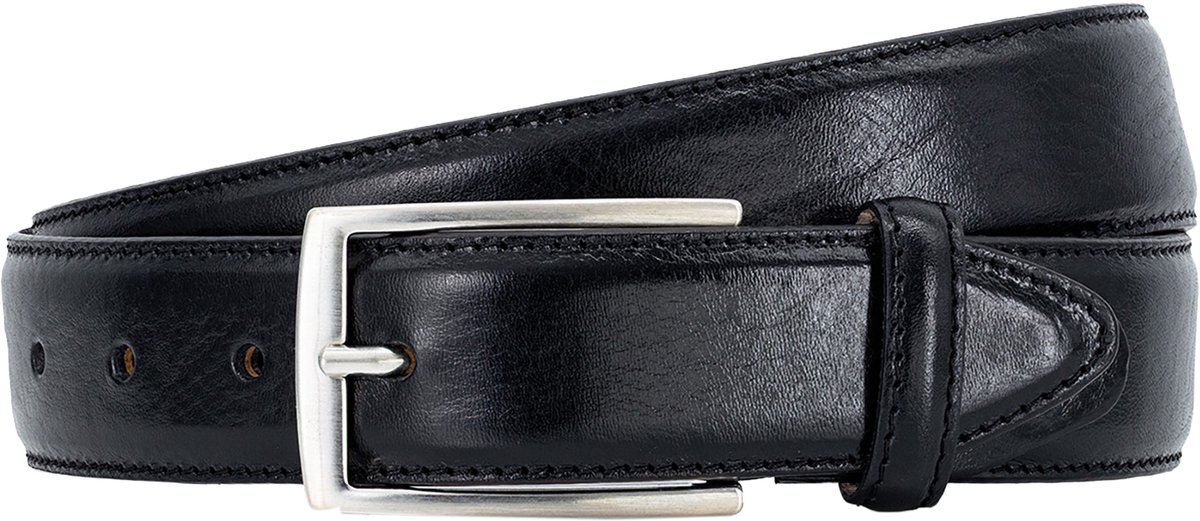 LINDENMANN leren heren riem - zwart