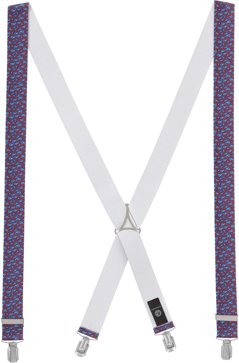 LINDENMANN heren bretels - rood dessin