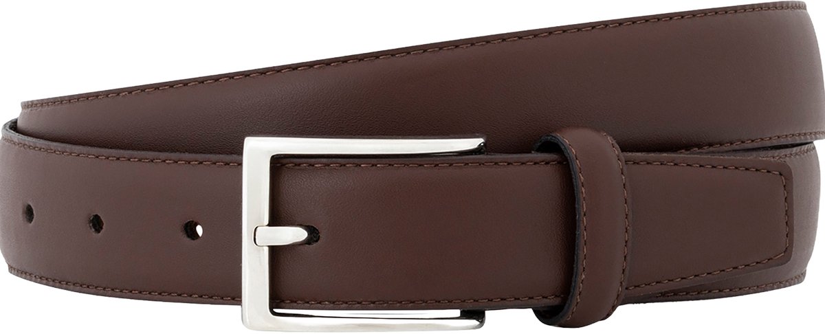 LINDENMANN leren heren riem - bruin