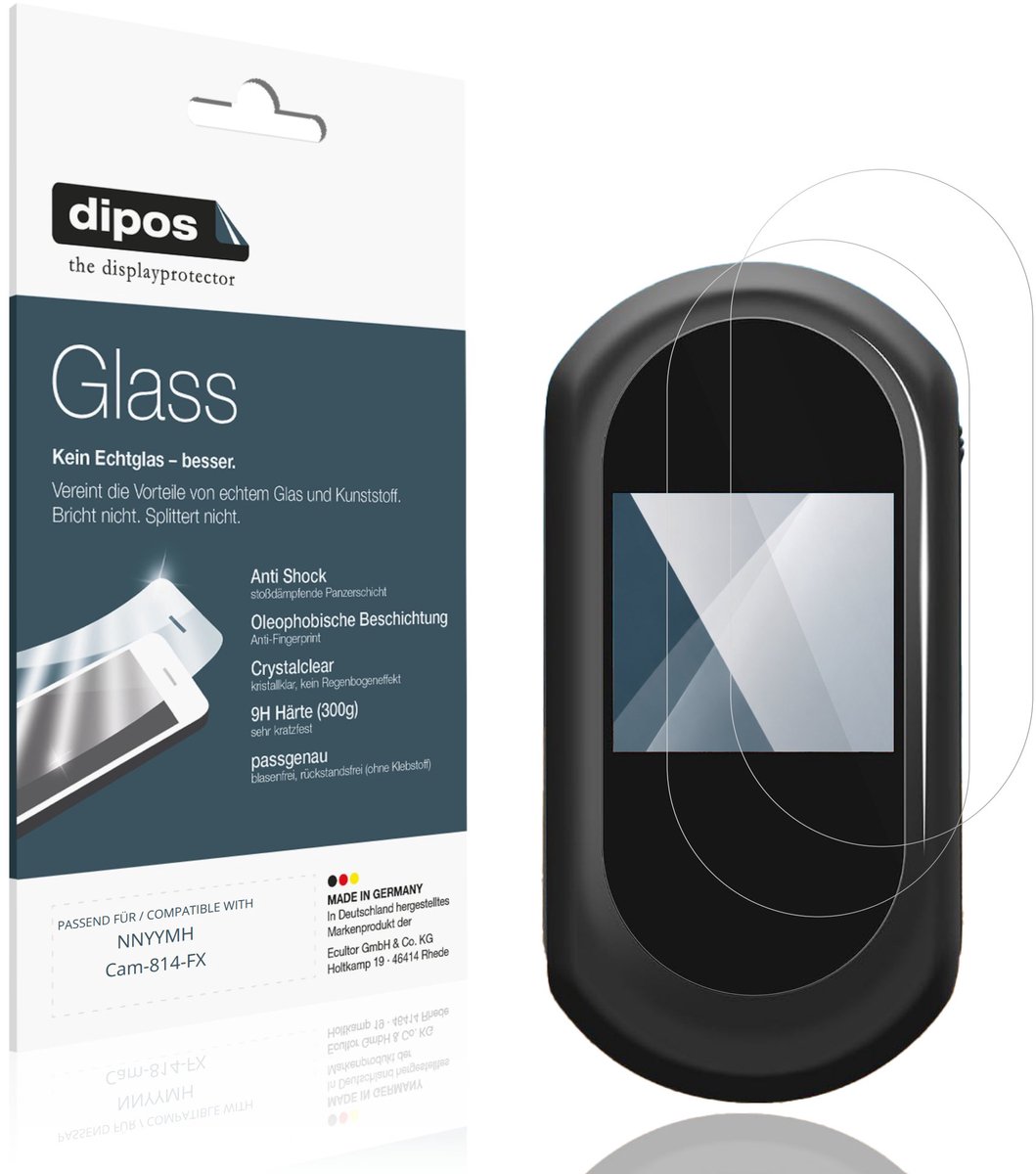 dipos – 2x Pantserfolie geschikt voor NNYYMH Cam-814-FX | 9H Screenprotector