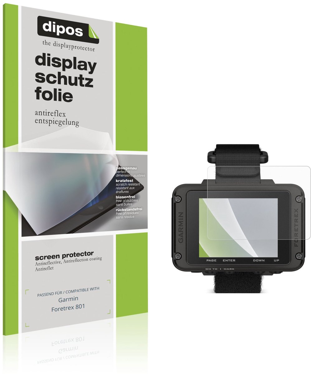 dipos – 2x Matte Beschermfolie geschikt voor Garmin Foretrex 801 | Krasbestendige & antireflecterende Screenprotector Ultra-Thin