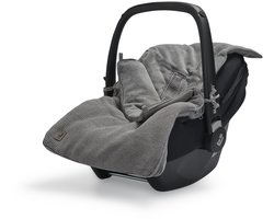 Jollein Voetenzak groep 0+ 3/5 punts gordel Basic Knit Stone Grey