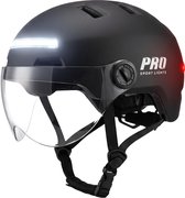 Fietshelm Dames Heren Clearview Helm vizieren & verlichting Fiets E-bike Speed Pedelec NTA 8776 Medium Zwart