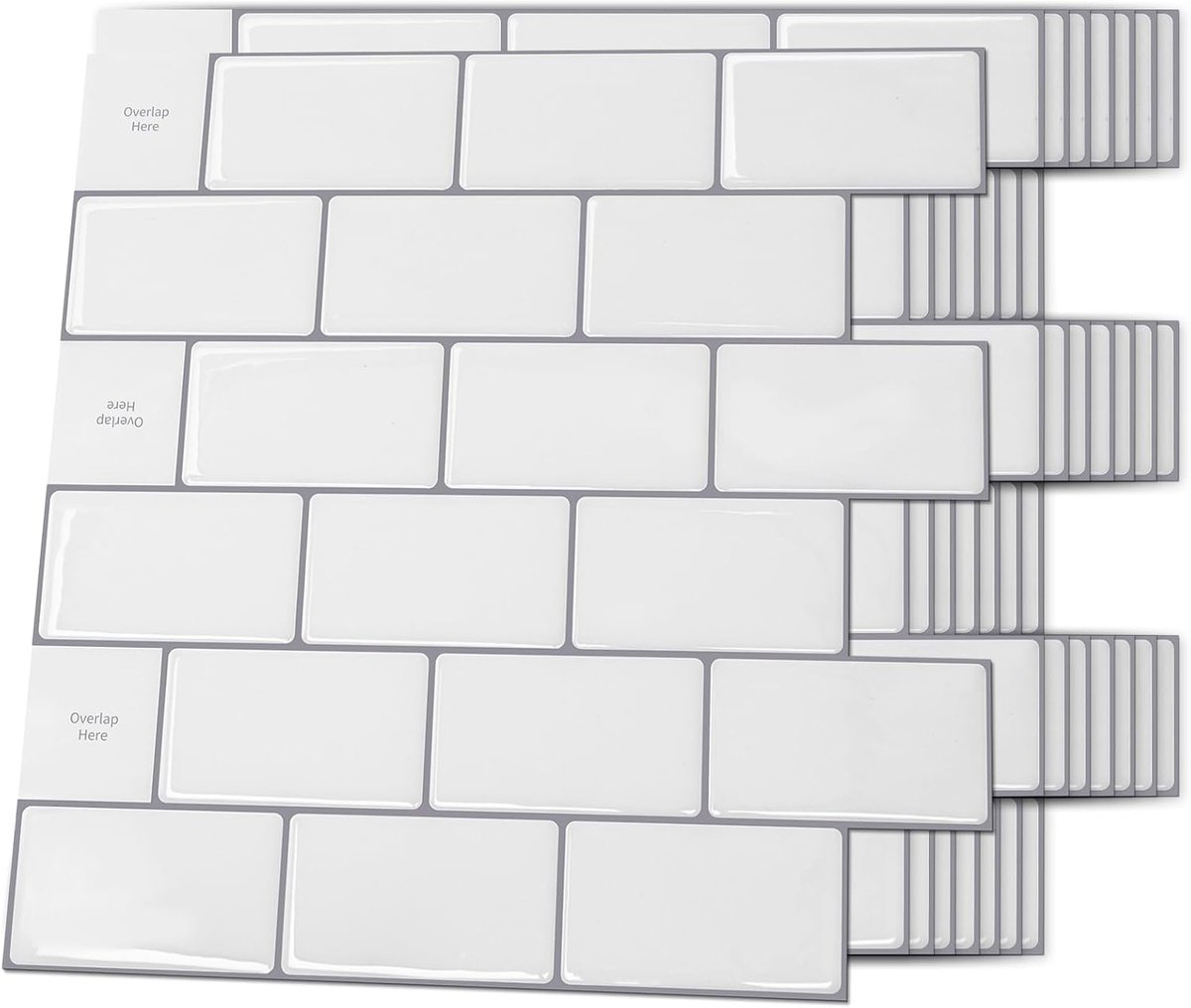 10 Stuks Peel and Stick Backsplash Zelfklevende Tegels Warm Wit