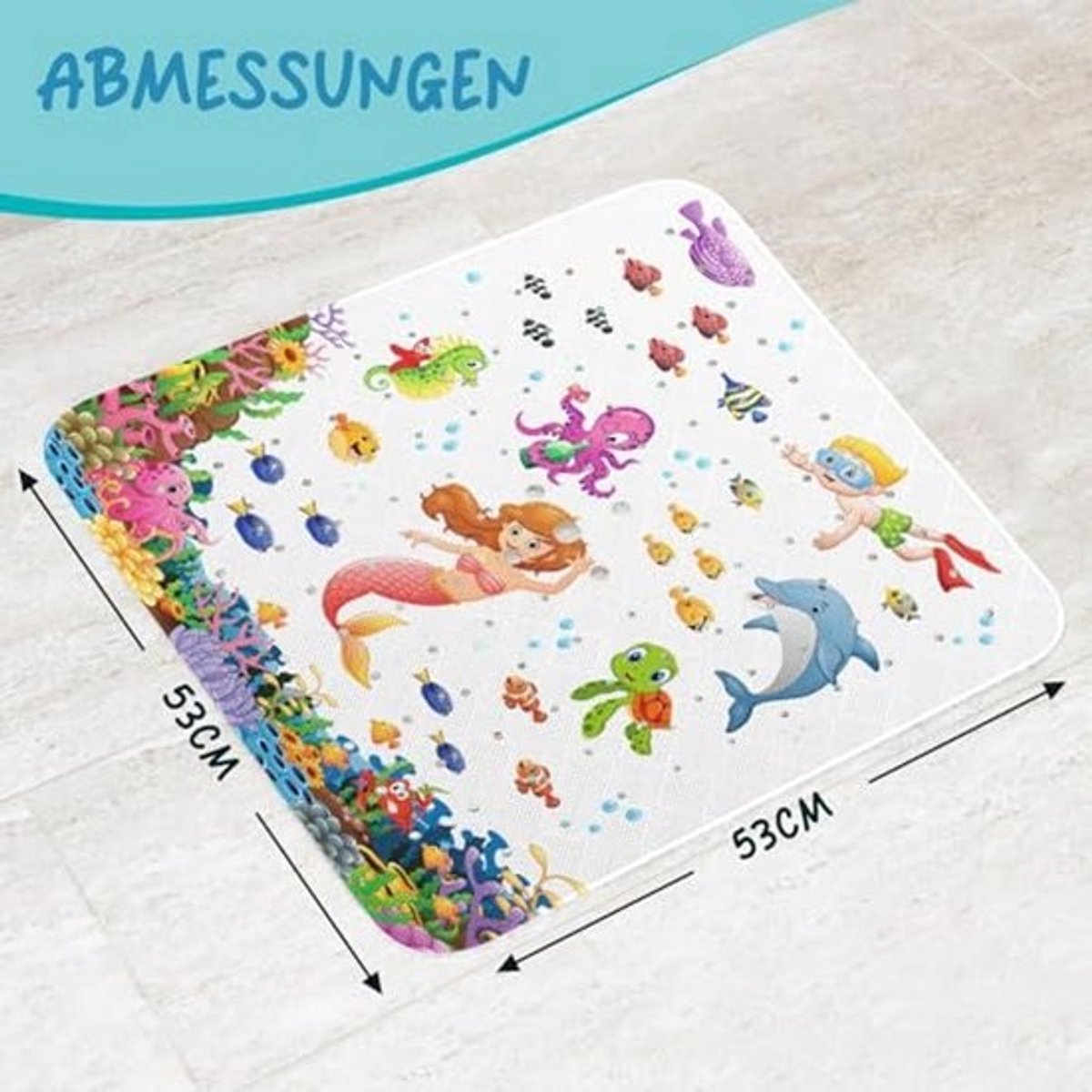 Antislip Douchemat 53 x 53 cm - Schimmelbestendig en Machinewasbaar
