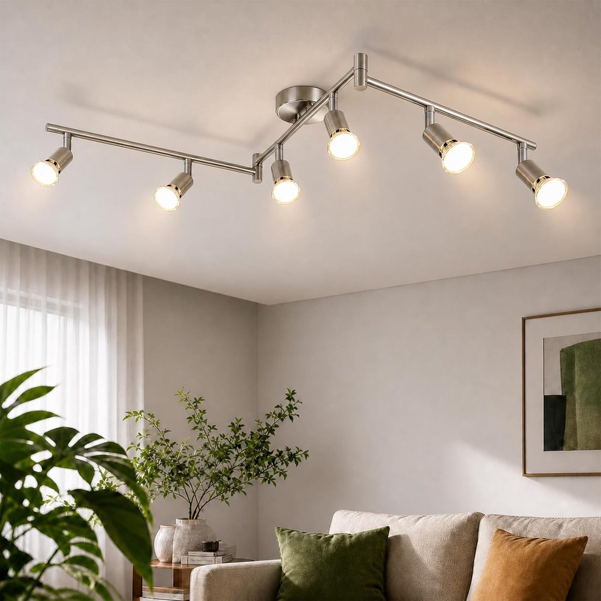 LED Plafondspot 6 Vlammen Woonkamer Plafondlamp Moderne