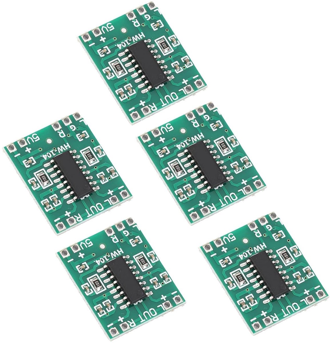 5 stuks Ultrakleine Digitale Versterkerplaat Klasse D PAM8403 2x3W Hoog Rendement 2,5-5V USB-Voeding