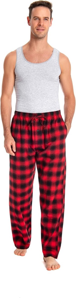 100% Katoen Flanel Comfortabele Pyjama/Lounge Bottoms Met Zakken