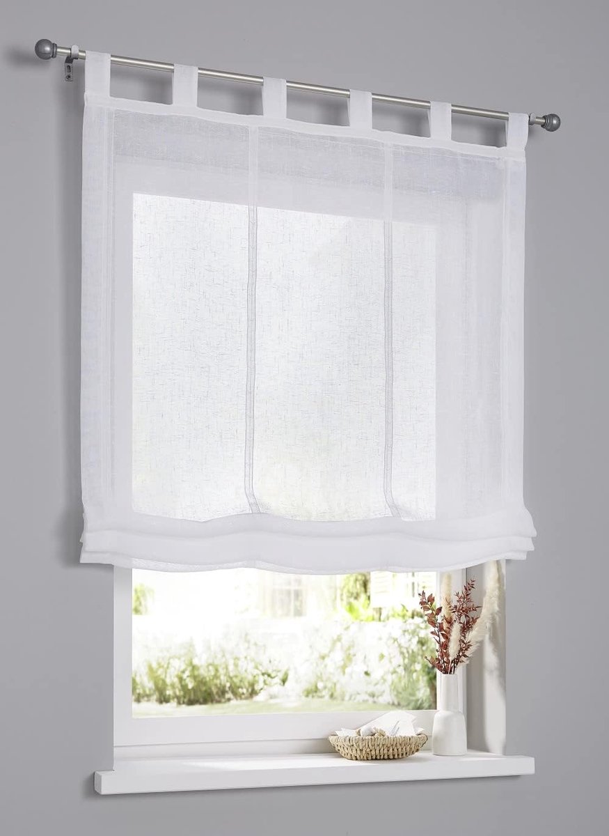 Lussen Brondby wit semitransparant breedte 45 cm x hoogte 145 cm