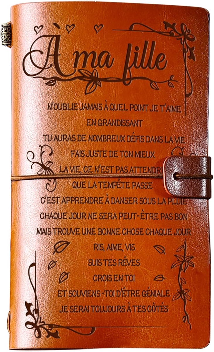 Cadeau voor meisjes, verjaardag, afstuderen, voor mijn dochter, leer, dagboek, genieten, nooit vergeten je weg naar huis, reisdagboek, 140 pagina's, notitieboek