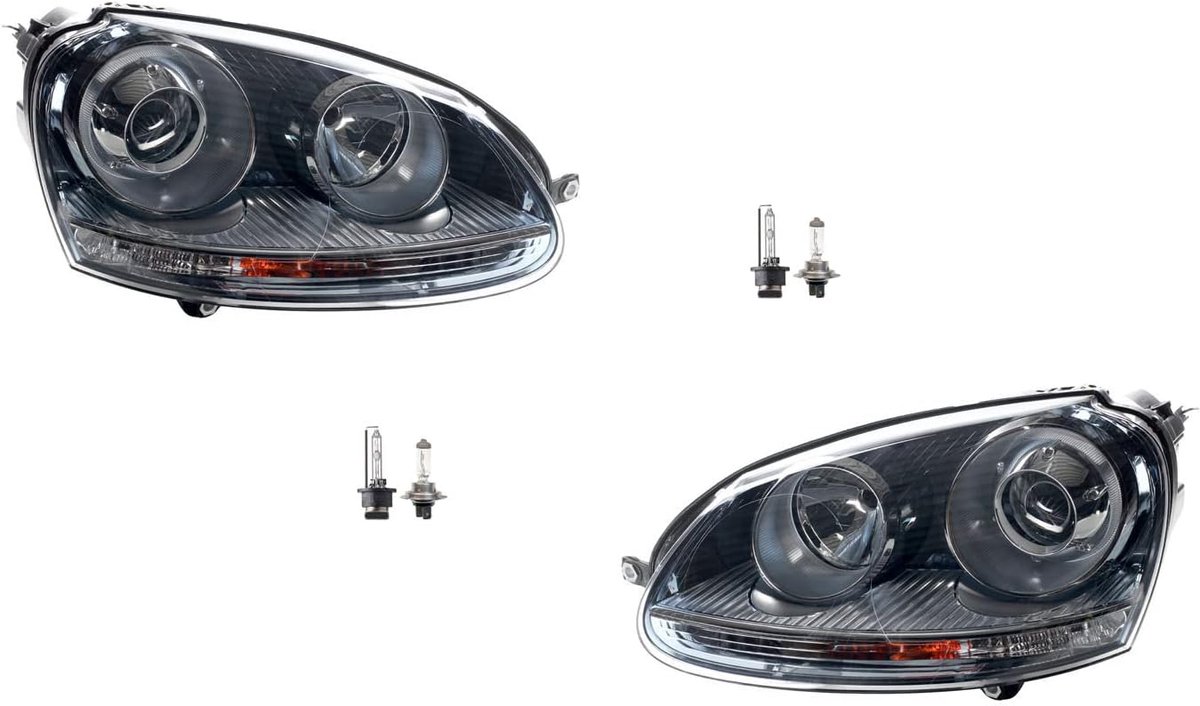Koplampen Xenon geschikt voor VW Golf V 1K 5M 03-09 met D2S H7 Set Links Rechts