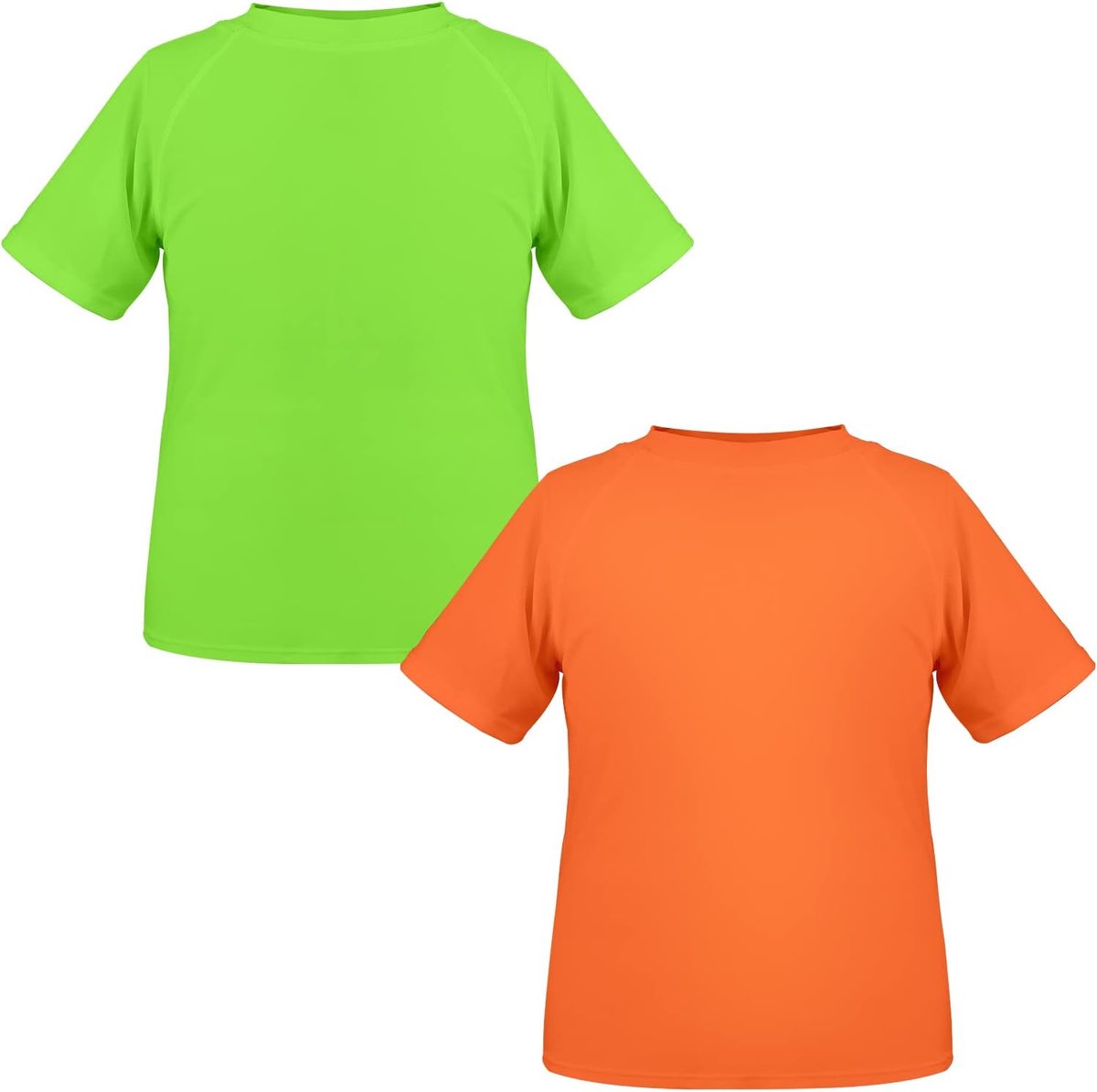 2 Stuks UV-shirt voor Kinderen Korte Mouwen Zwemshirt voor Jongens Sneldrogend UPF 50+ Zonbescherming Rashguard T-Shirt 5-14 jaar