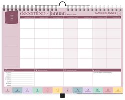 SuccesPlanner Familieplanner 2027 - Muurkalender voor 5 personen - voor het hele gezin - leuke quotes - maaltijdplanner (A4-formaat) - Hangkalender