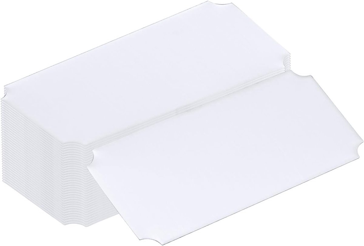 Gegraveerde naamplaatjes voor fotolijsten - 24 stuks 6"x2,5" zelfklevende labels voor lasergravure en ambachtelijke projecten