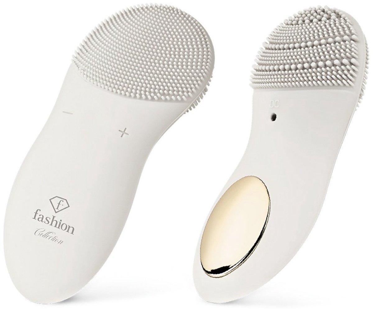 Sonic reinigingsborstel voor gezicht en huid, siliconen, Cream Gold Collection