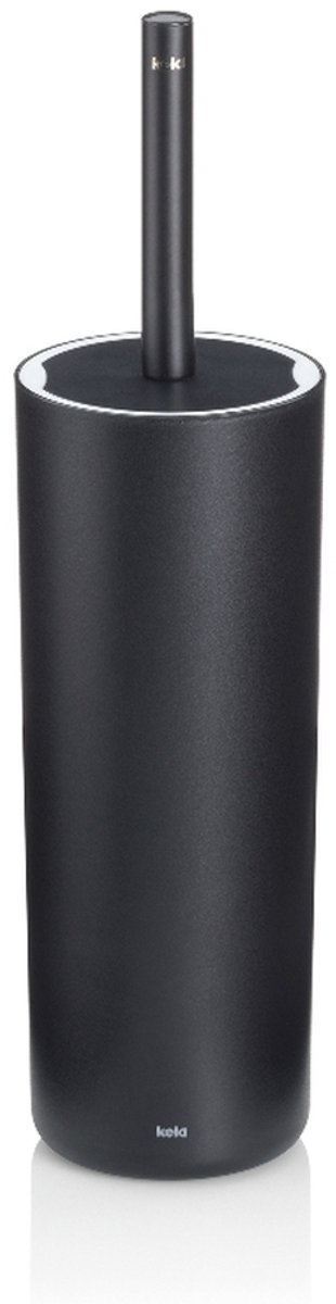 Milos toiletset, kunststof, diameter 9,5 x 36,5 cm, zwart/wit