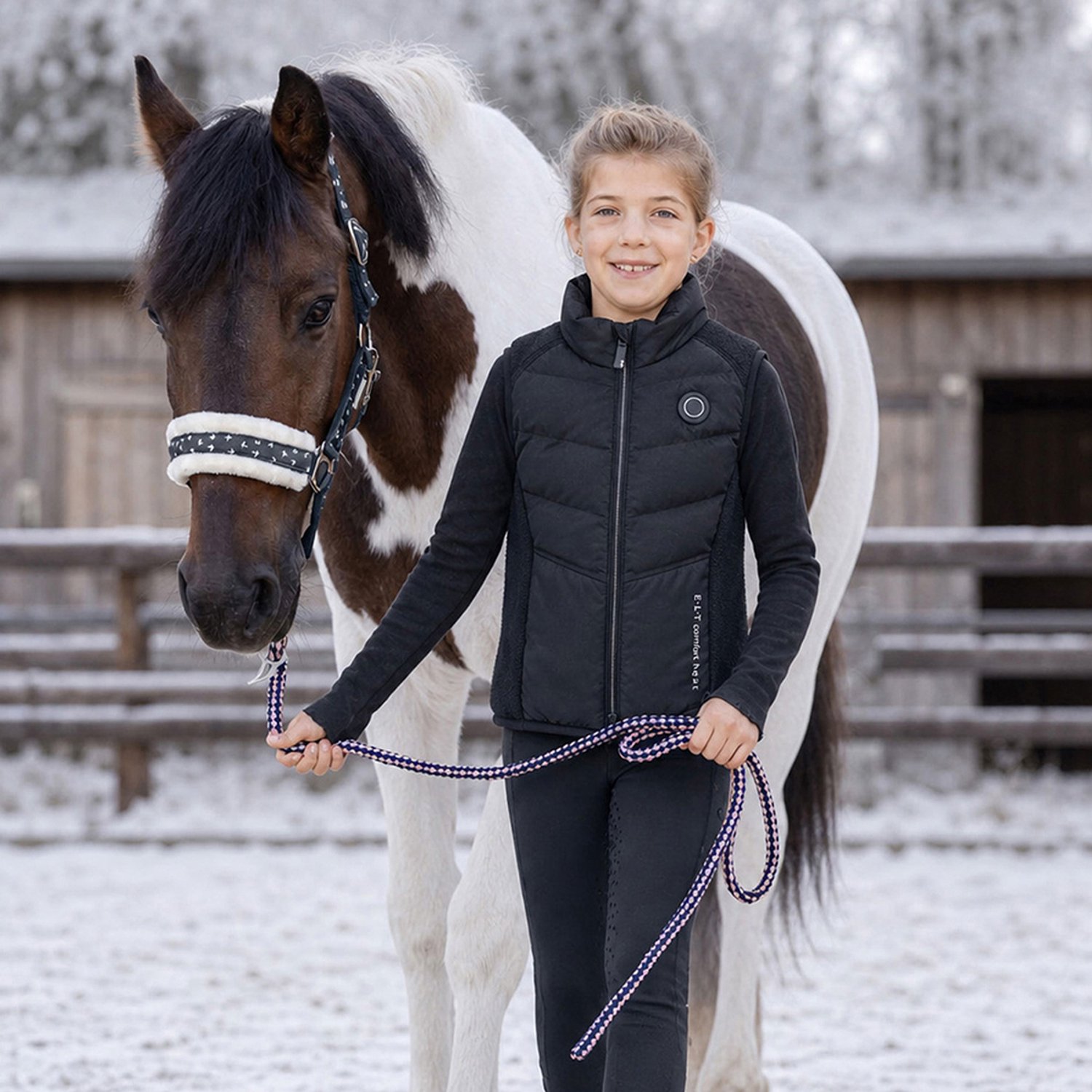 E·l·t Verwarmende Bodywarmer Elt Comfort Heat Kids Zwart