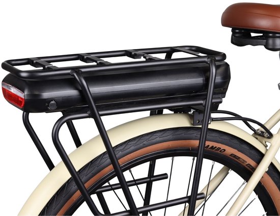 Crown Las Vegas - Elektrische transportfiets - Elektrische damesfiets - Voorwielmotor - Hydraulische schijfremmen - 7 Versnellingen - 28 inch - 57 cm - Mat Zwart — afbeelding 4