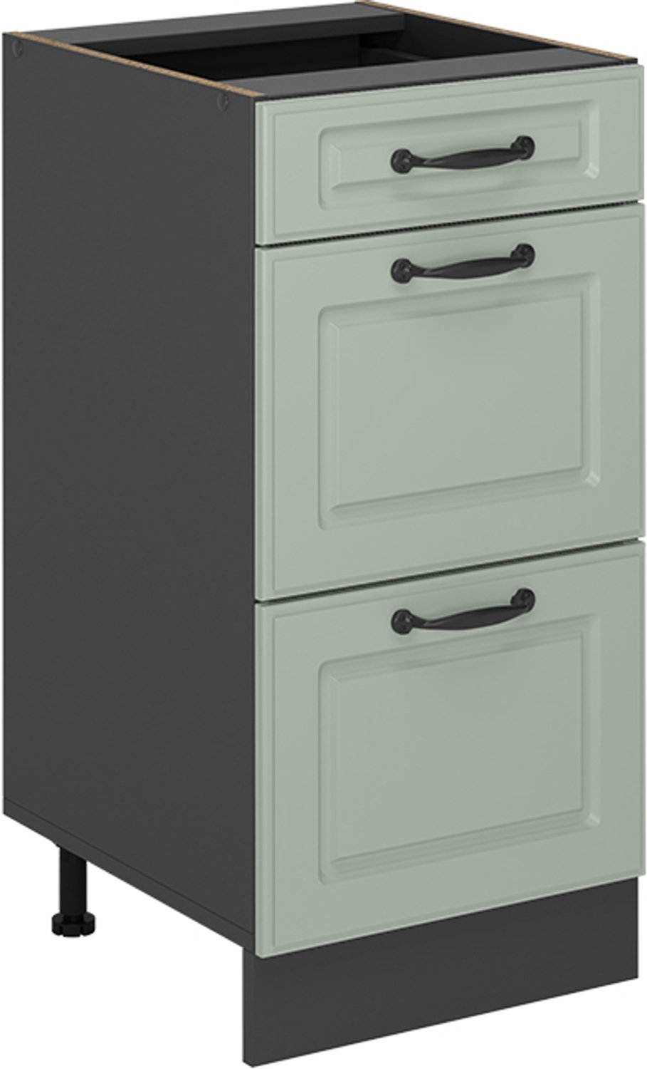Vicco Keukenonderkast R-Line, Mint landelijk/Antraciet, 40 cm met laden zonder werkblad