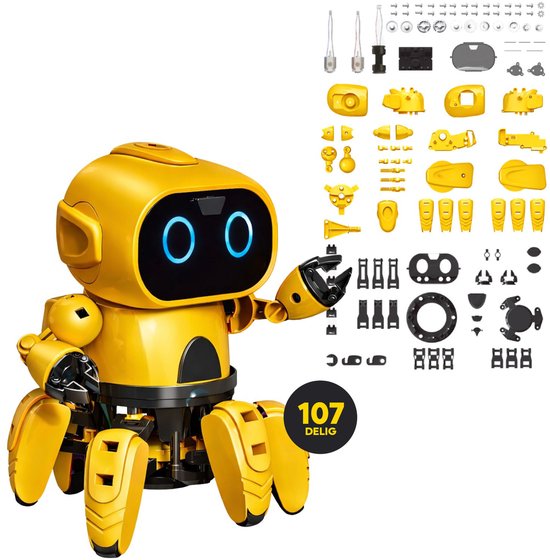 ZoeZo Speelgoed Robot Bouwpakket 107-delig - DIY - STEM Speelgoed en Experimenteerset - AI Robotics & Science Kit - Programmeren voor Kinderen - Vanaf 10 Jaar