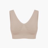 cfab - Comfortabele bh - Beige - L - BH Zonder Beugel Voorgevormd - Ondergoed - Naadlos
