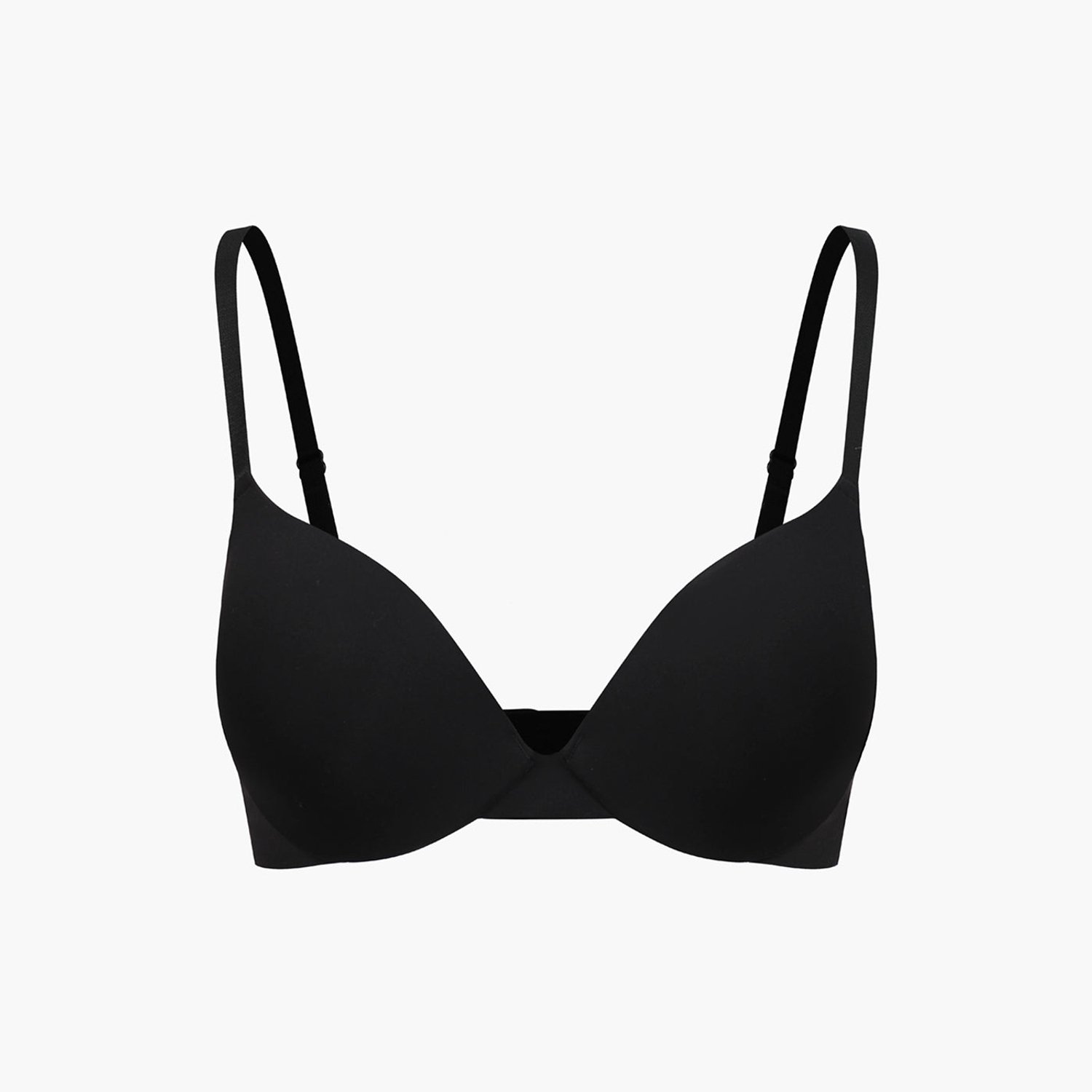 cfab Voorgevormde push-up beugelbeha - zwart - 80D - BH Zonder Beugel Voorgevormd - Ondergoed - Naadlos