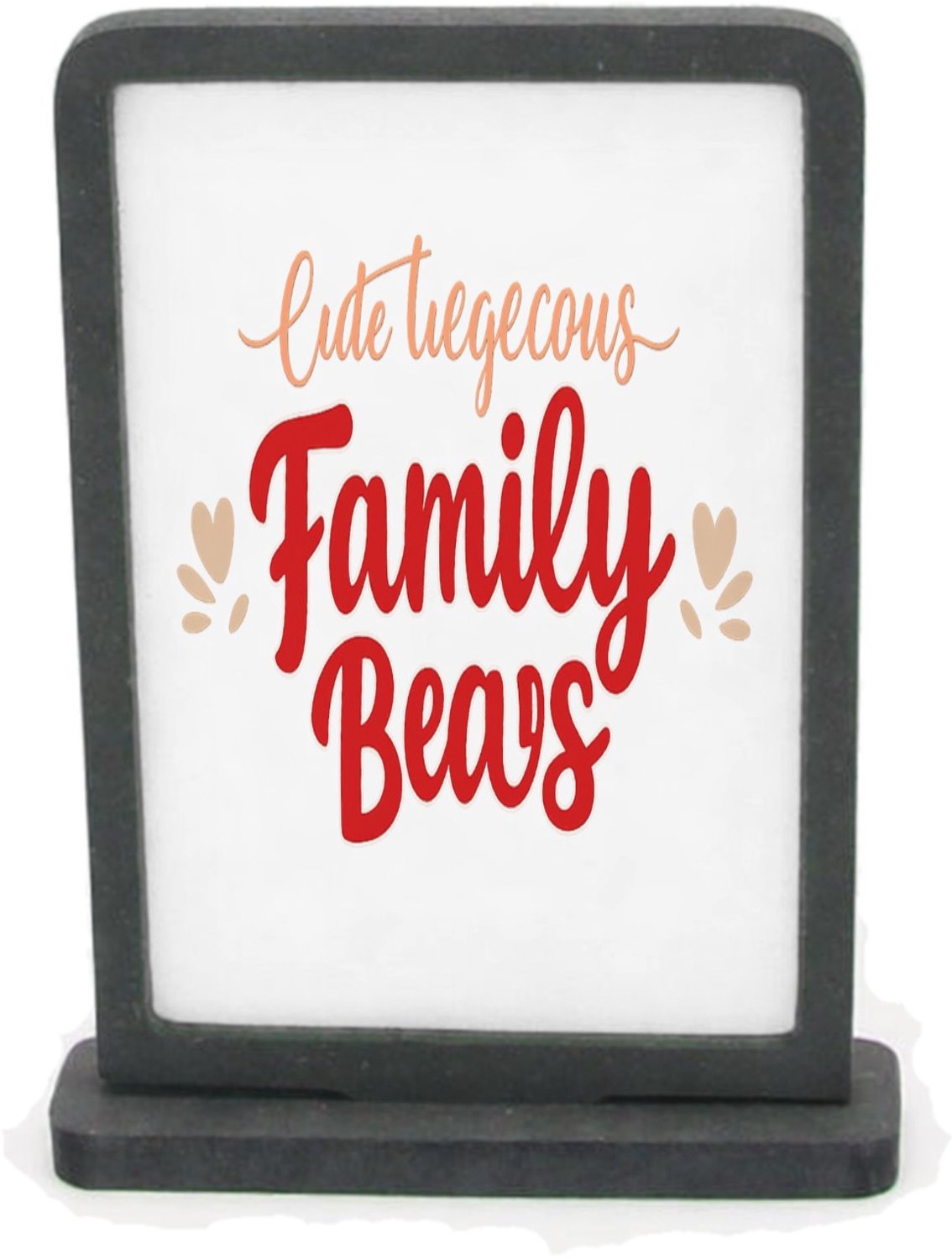 Mr Cadeautjes Houten fotolijst rechthoek met MDF inleg - design Een warme familietitel met speelse nadruk op de rol van een | cadeau Wit