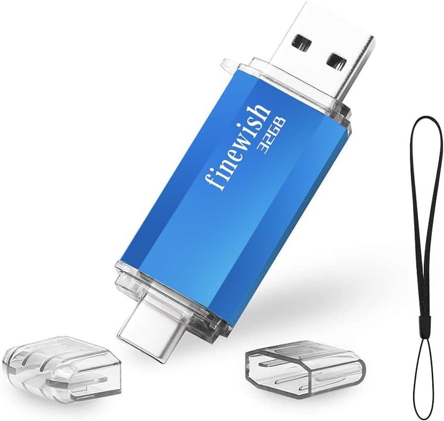 USB-stick - Blauw - 32 GB - 2-in-1 USB-C Geheugenstick - Voor Smartphones en Computers