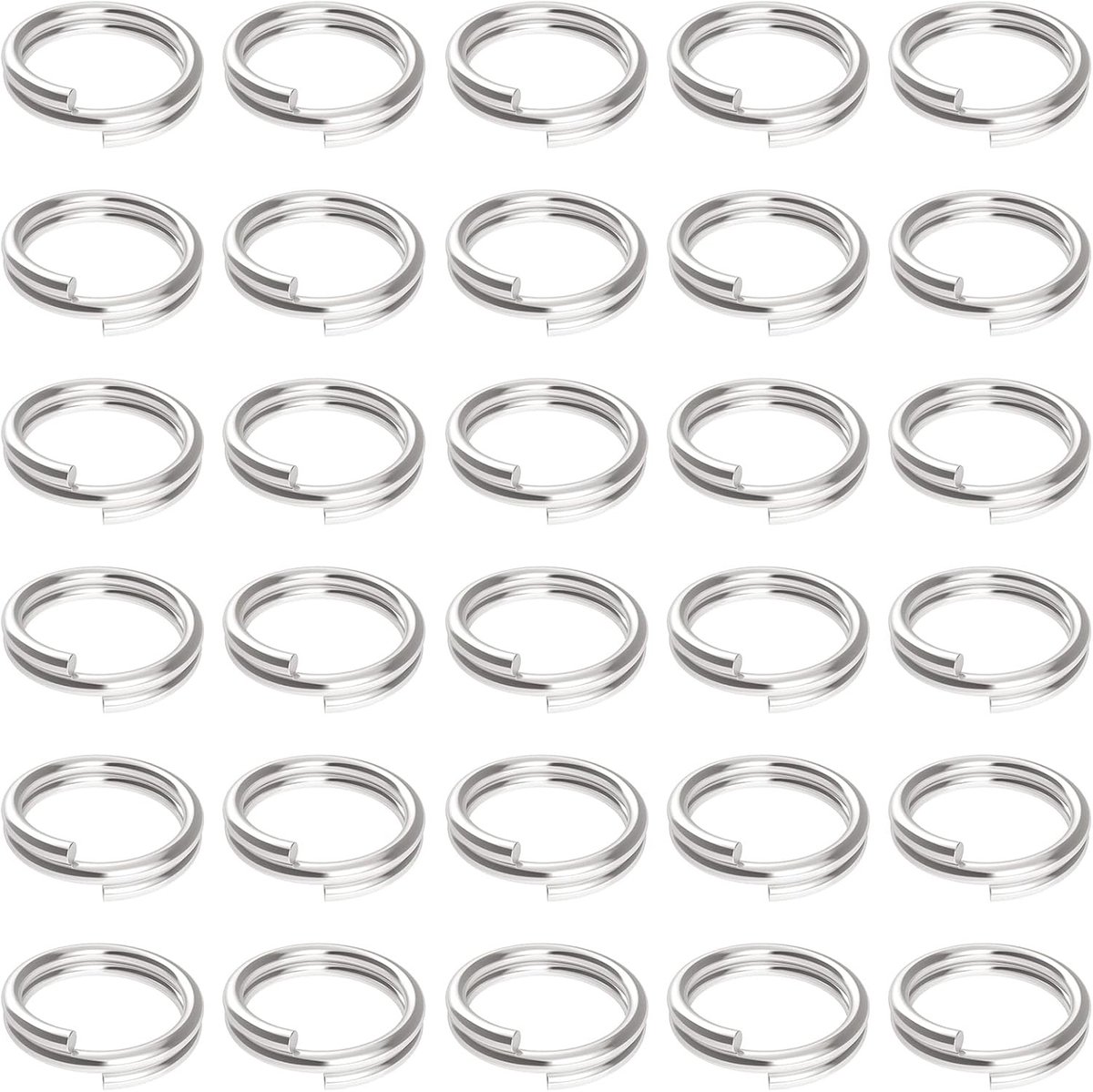 100 Stuks 10mm Kleine Splitringen met Dubbele Lussen voor Sieraden, Kettingen, Armbanden en DIY Creaties
