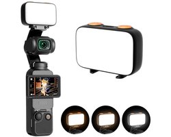 LED-invullicht, geschikt voor DJI Osmo Pocket 3, driekleurige temperatuurregeling, traploze helderheidsregeling, 40 LED-lampjes, 800mAh-batterij, Type-C-interface.