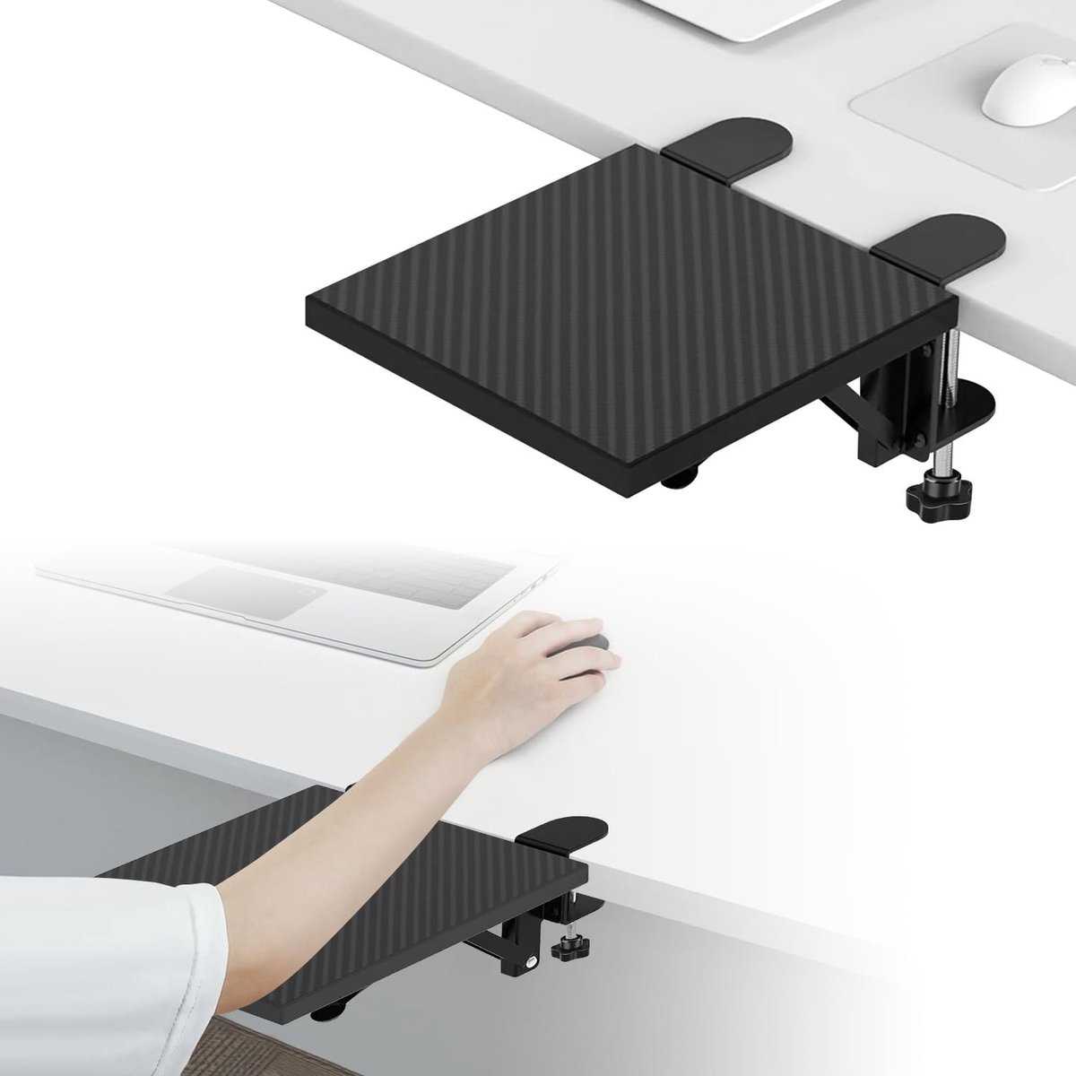 Ergonomische Desk Armsteun, 90° Vouwbare Polssteun, Comfortabele Ondersteuning voor Bureau, Stoel en Thuisgebruik (20x24cm)