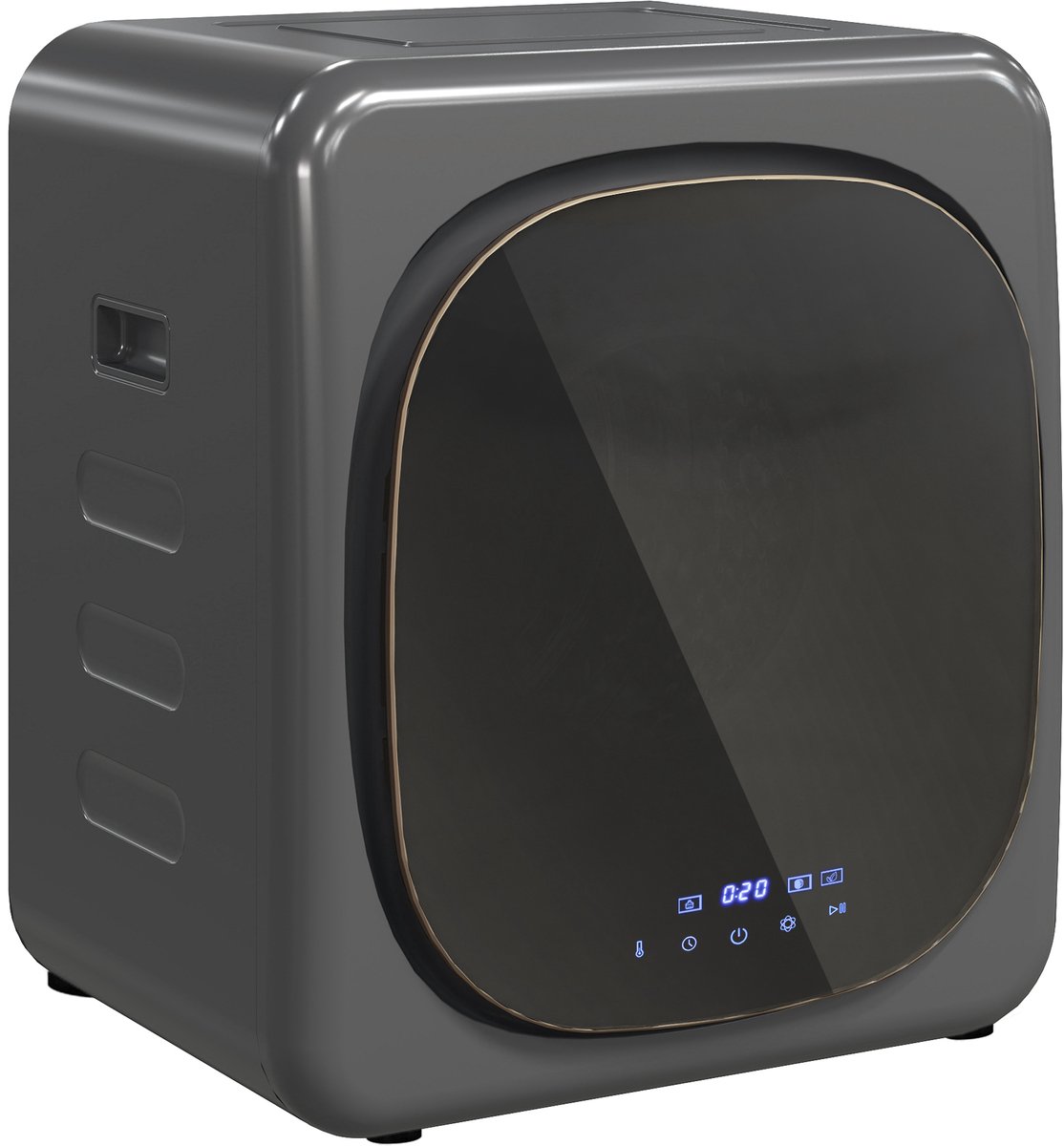 Homcom Wasdroger Roestvrij staal, ABS 48L x 40B x 56H cm Grijs