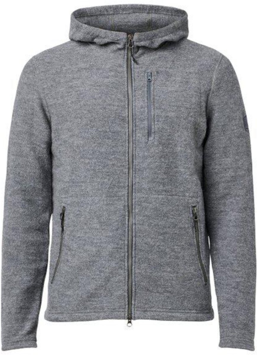 Ivanhoe vest Titus Hoodie voor heren van wol - Grey - Grijs