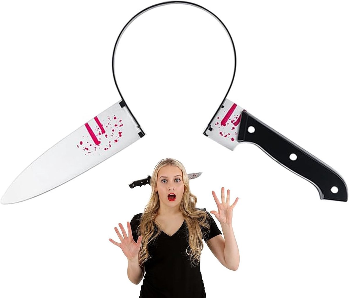 Halloween Horror Haarband, Griezelige Accessoires voor Zombie Kostuum, Feestdecoratie en Cosplay