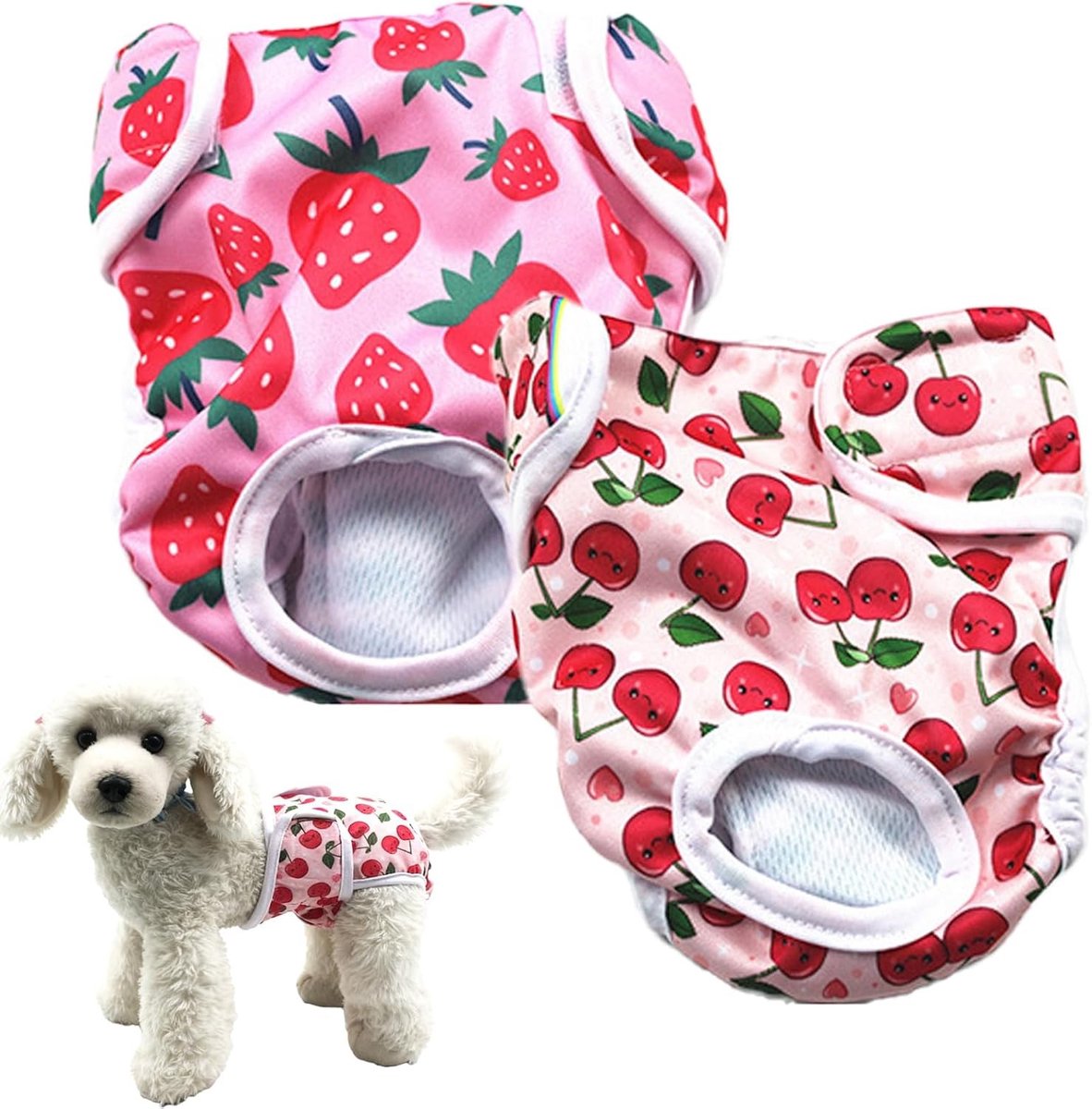 Herbruikbare hondenluiers voor pups, absorberende en wasbare luiers voor kleine honden, ideaal voor incontinentiebeheer en comfort