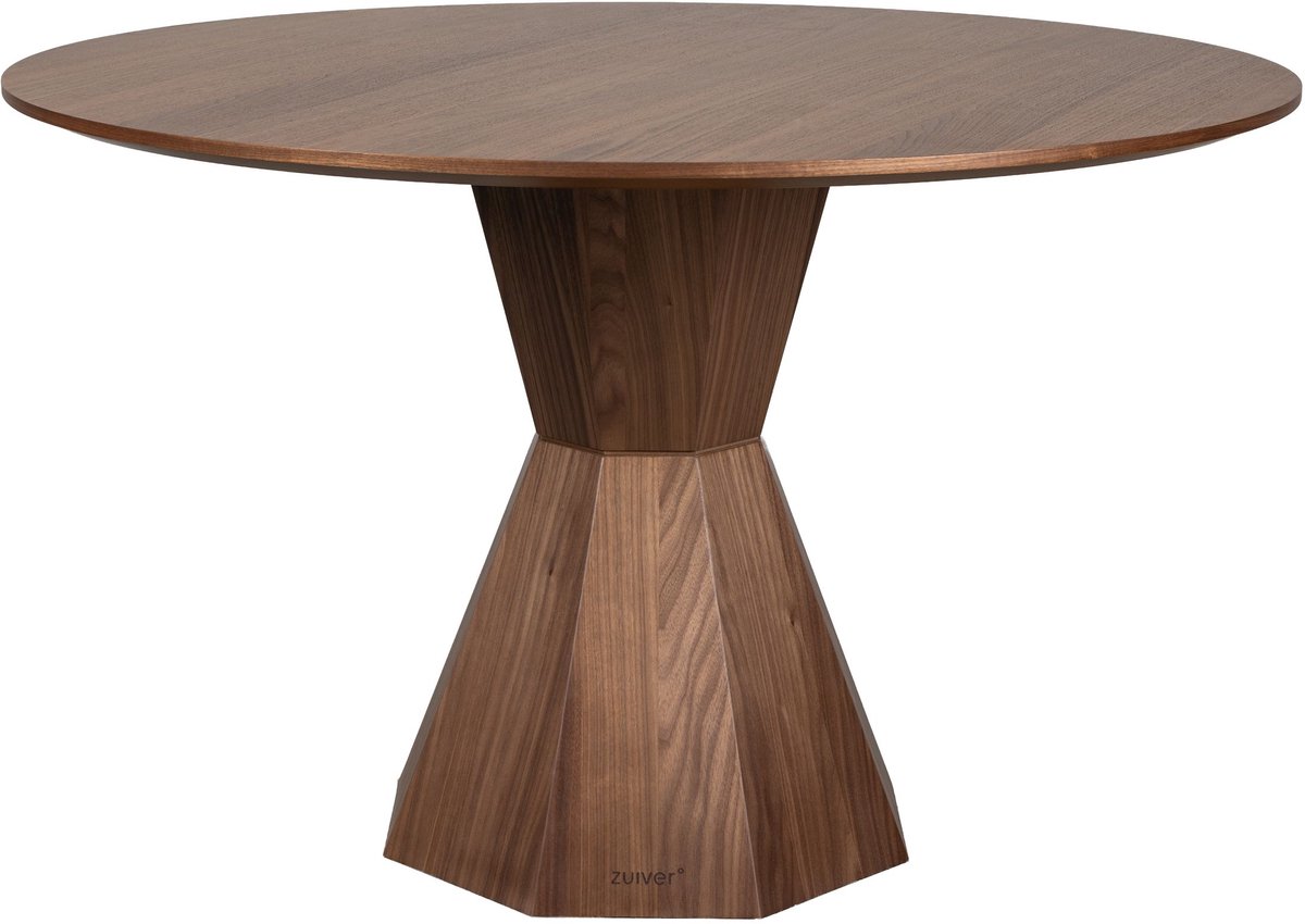 Zuiver Lotus Eettafel Rond 120 cm Walnootfineer - Bruin