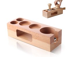 Espresso Tamper Station van 54 mm van massief walnotenhout - Barista Accessoires voor Koffiemakers en Koffiezetten, Perfecte Drukbasis voor Koffie Enthousiastelingen