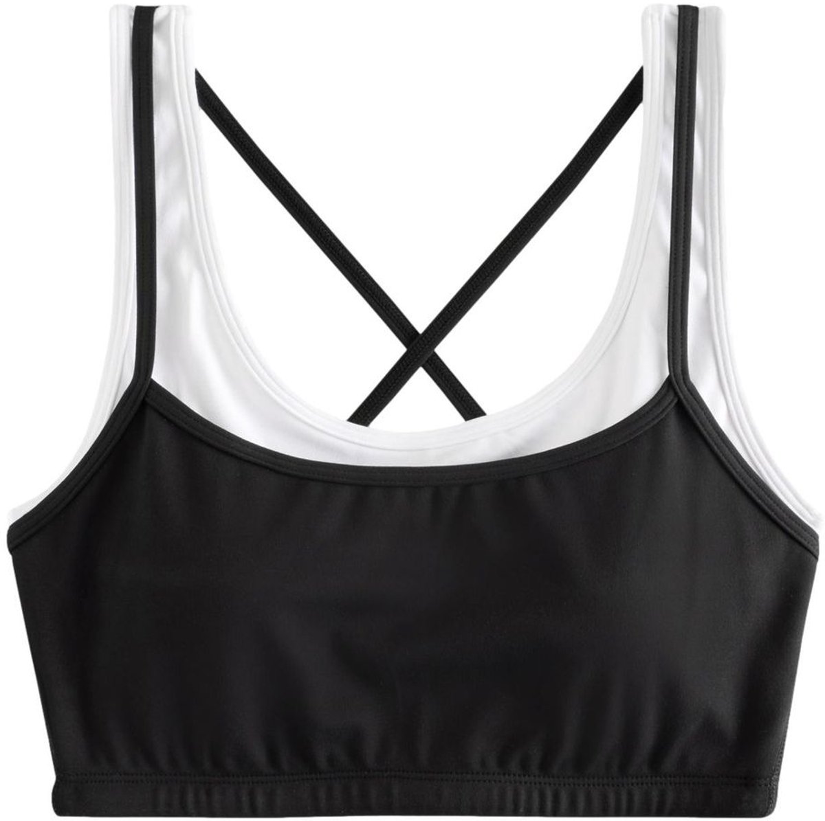 Next Dames - Active Balance sportbeha met gekruiste bandjes en gelaagde look - Zwart Black
