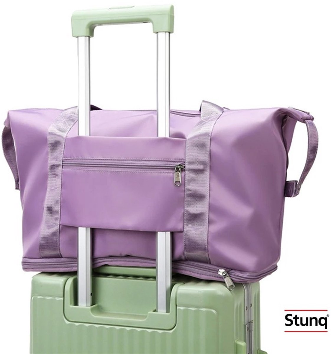 Stunq® Opvouwbare Reistas Grote Capaciteit, Waterdicht Nylon, Paars