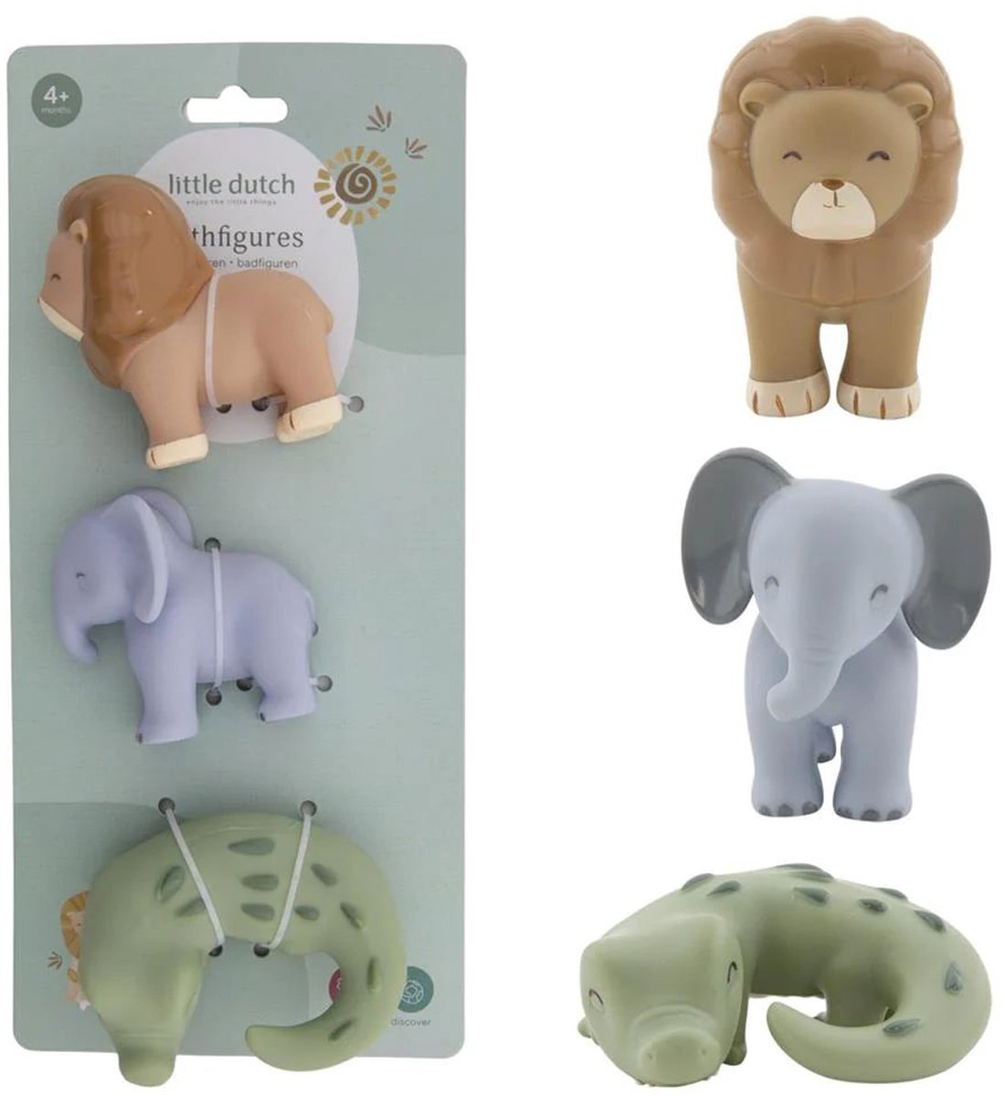Little Dutch Safari Friends Badfiguren - 3 stuks — cadeau in Spellen & Speelgoed - foto 6