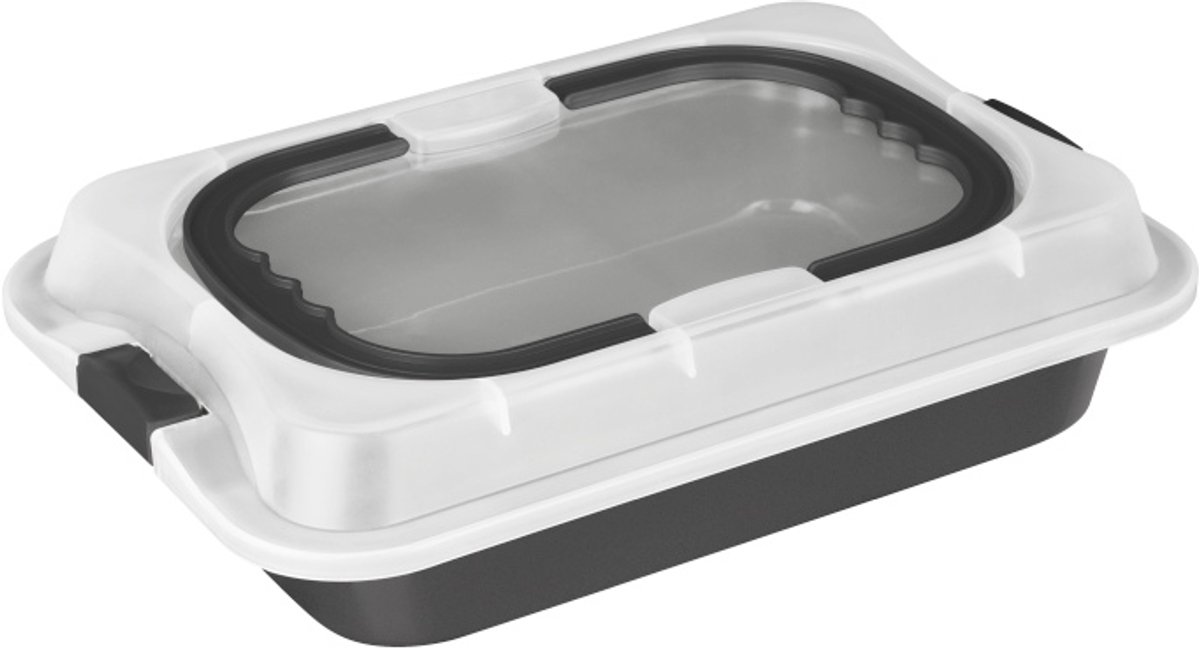 Draagbare bakplaat met deksel uit de Antracit Collection