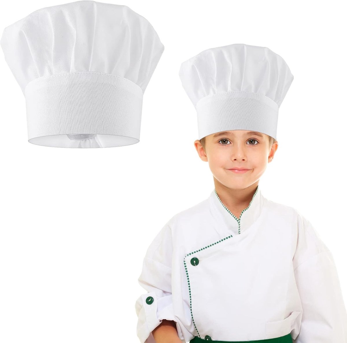 Unisex Koksbaret in Wit voor Professionele en Thuis Koks, Ademend en Comfortabel